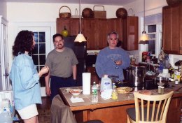 standing around